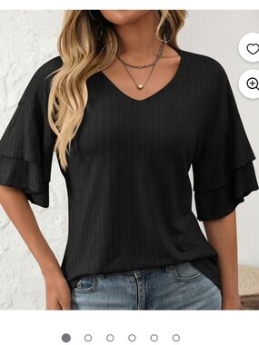 Black Bell Sleeve Top MADE IN CANADA